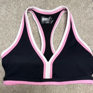Beach Riot Black and Pink Sports Bra